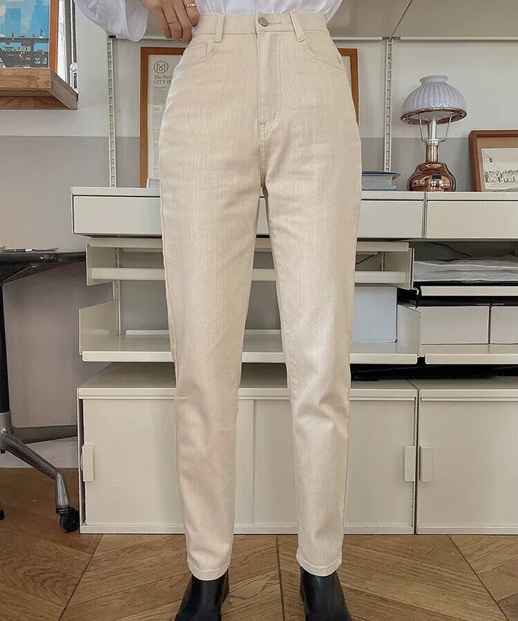 【丈別】ストレートパンツ IVORY