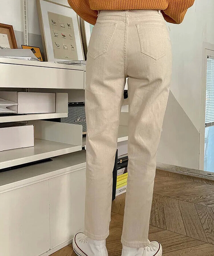 【丈別】ストレートパンツ IVORY