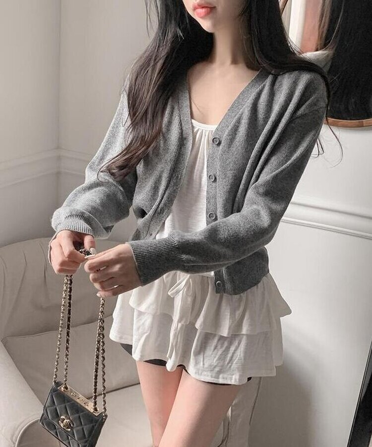 デイリーカーディガン(5color) DARK GRAY