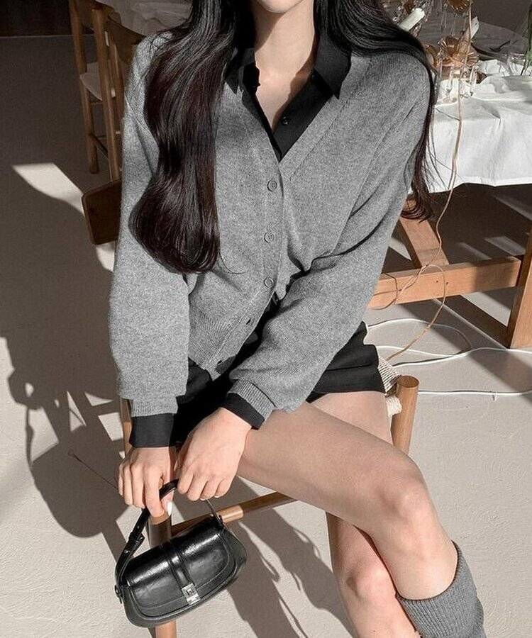デイリーカーディガン(5color) DARK GRAY