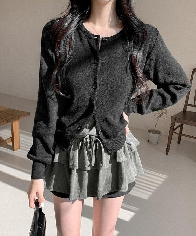 デイリーカーディガン(5color) BLACK