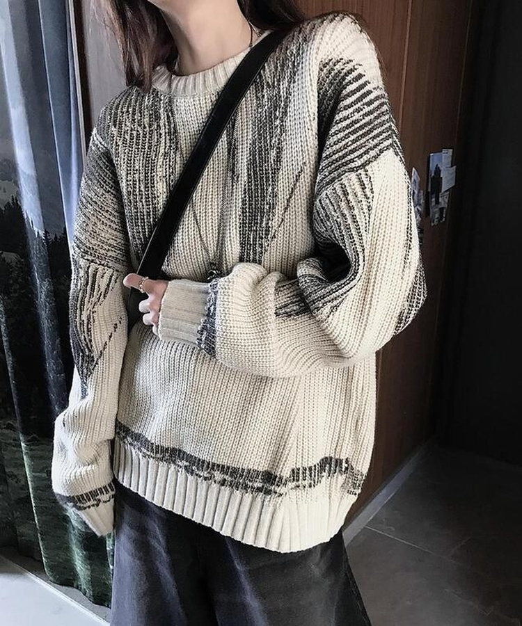 ワッぺンペインティングニット BEIGE