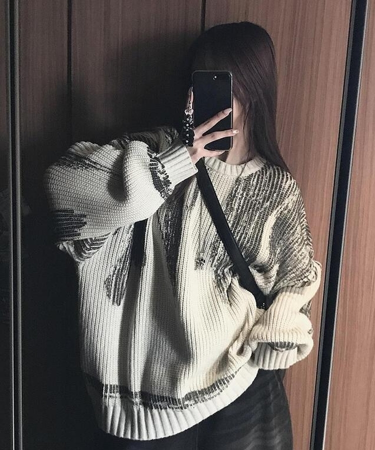 ワッぺンペインティングニット BEIGE