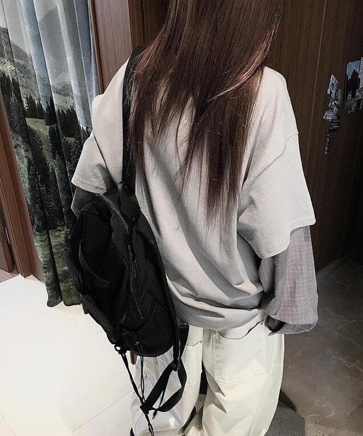 シャツレイヤードTシャツ GREY