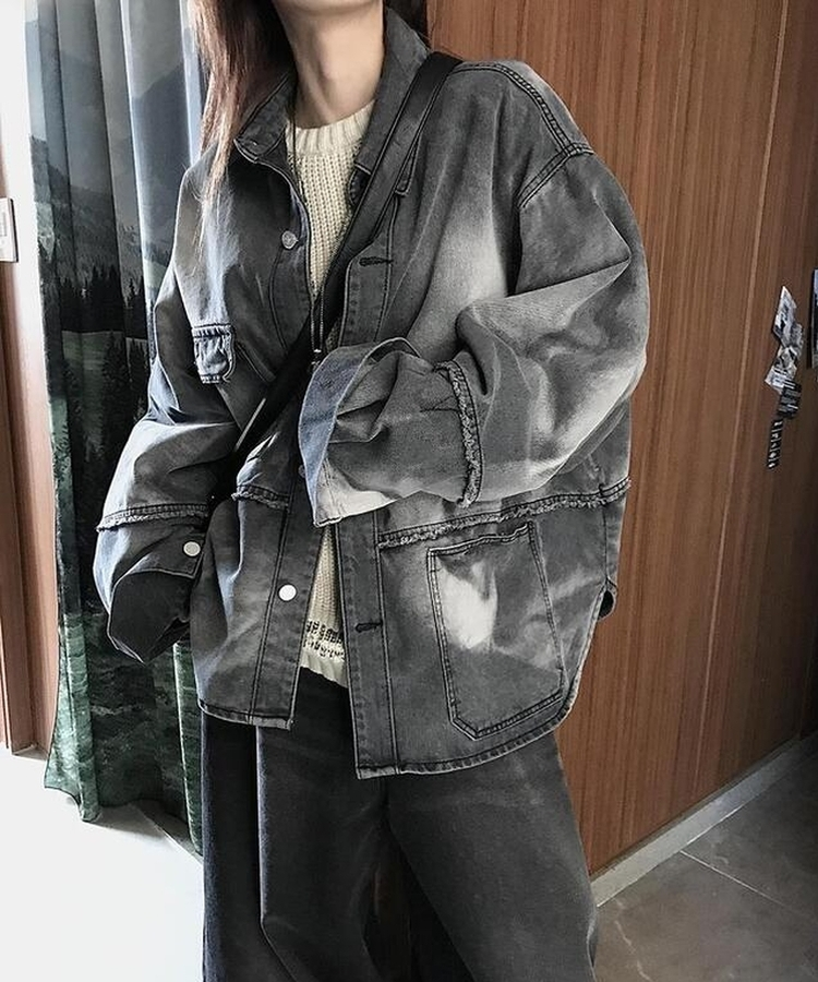 ウォッシングオーバーフィットジャケット BLACK DENIM
