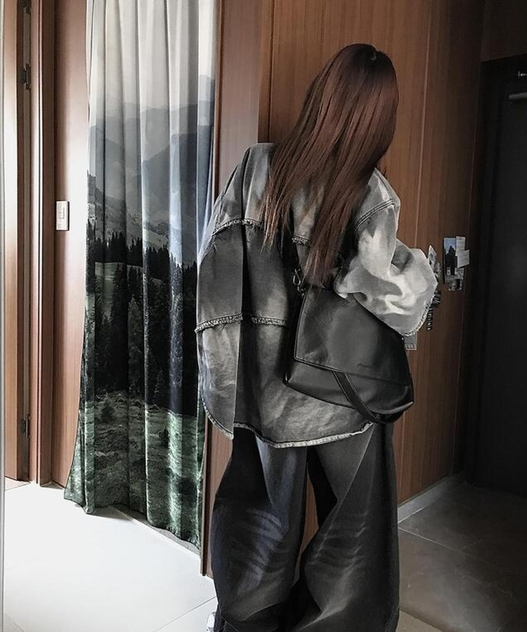 ウォッシングオーバーフィットジャケット BLACK DENIM