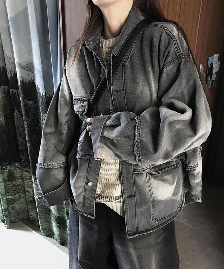 ウォッシングオーバーフィットジャケット BLACK DENIM