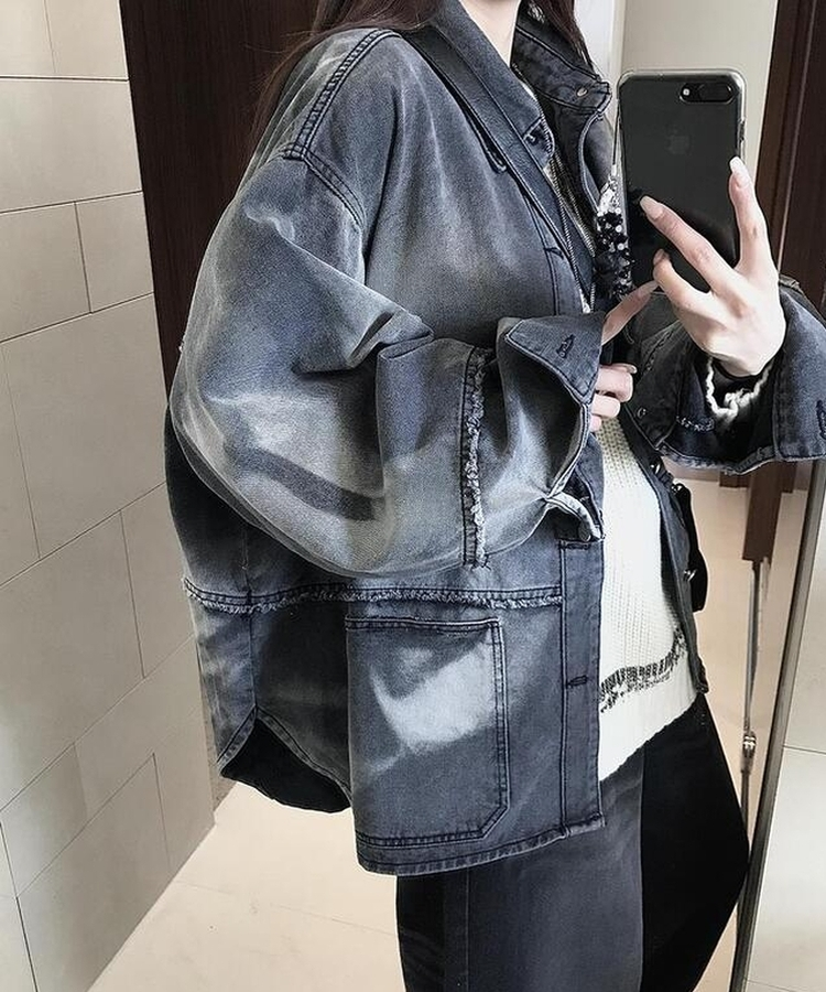 ウォッシングオーバーフィットジャケット BLACK DENIM