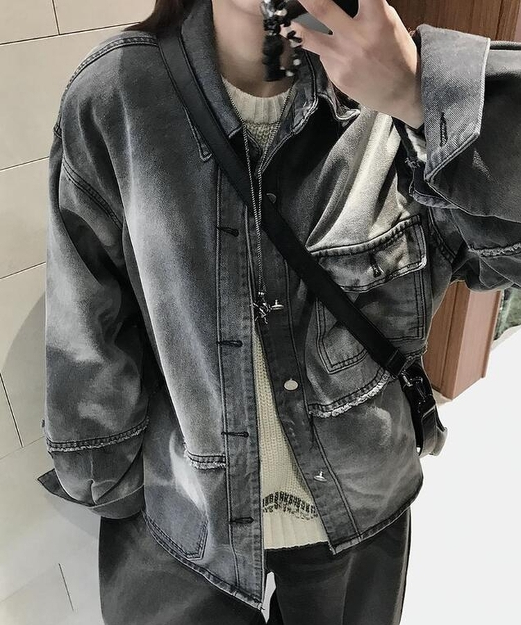 ウォッシングオーバーフィットジャケット BLACK DENIM
