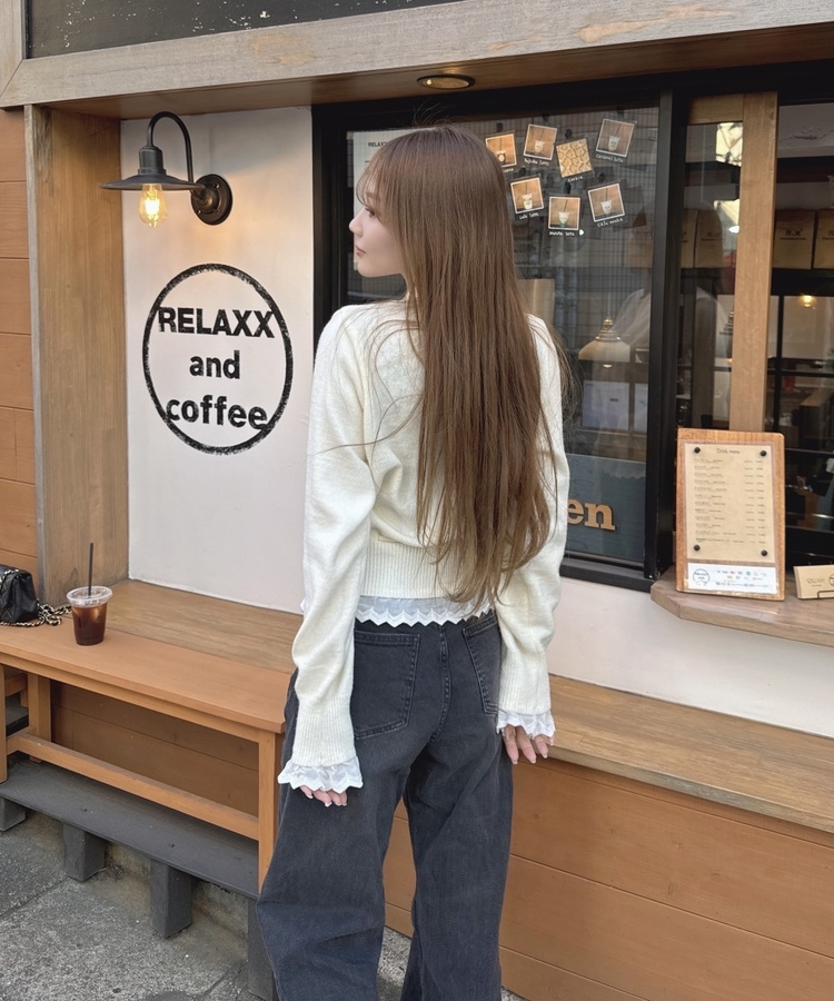 クリームレースニット IVORY
