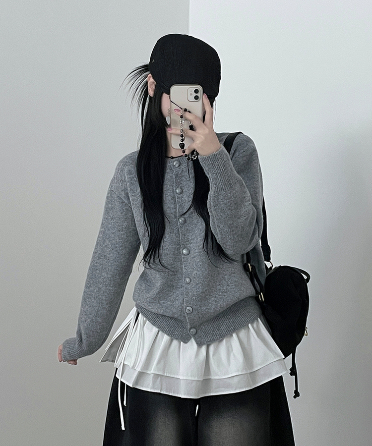 コットンティアードレイヤードミニスカート IVORY