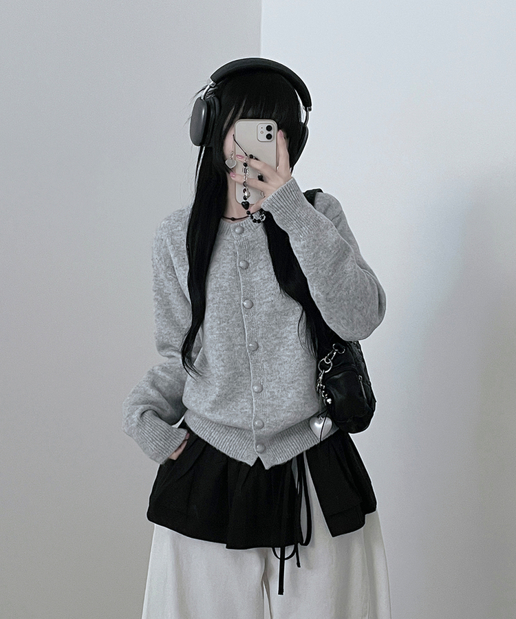 コットンティアードレイヤードミニスカート BLACK
