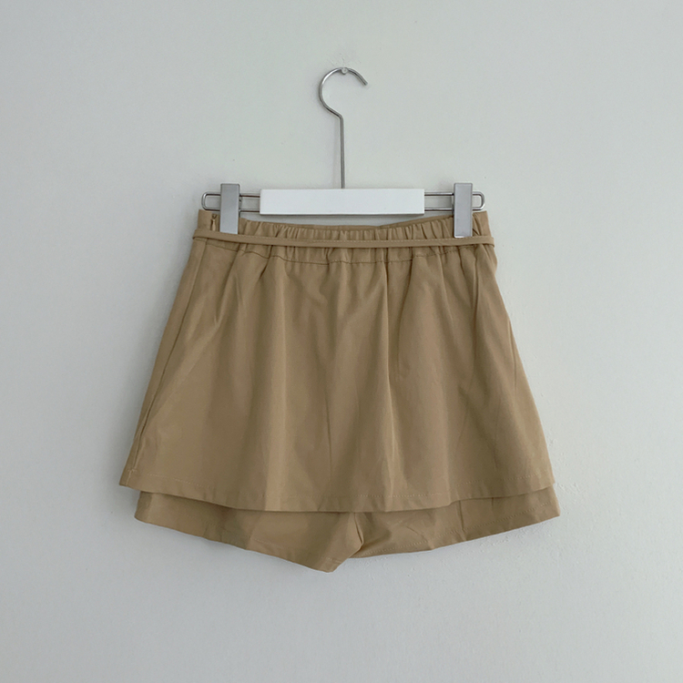 スカートパンツリボンプリーツミニスカート