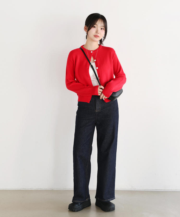 【丈別】フィットストレートパンツ