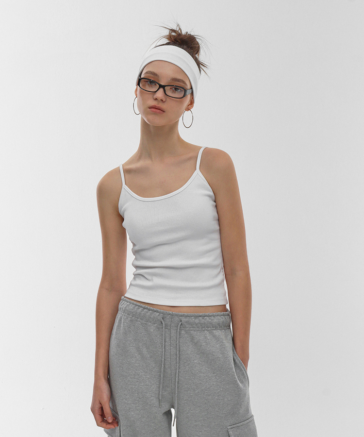 ベーシックストラップキャミソール(5color) WHITE
