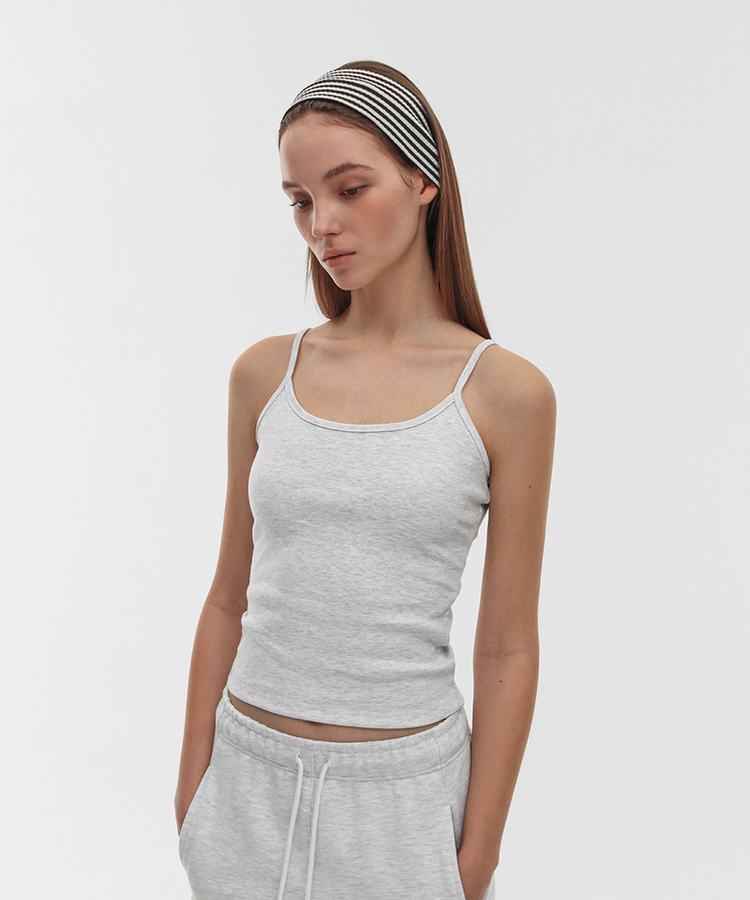 ベーシックストラップキャミソール(5color) MELANGE WHITE