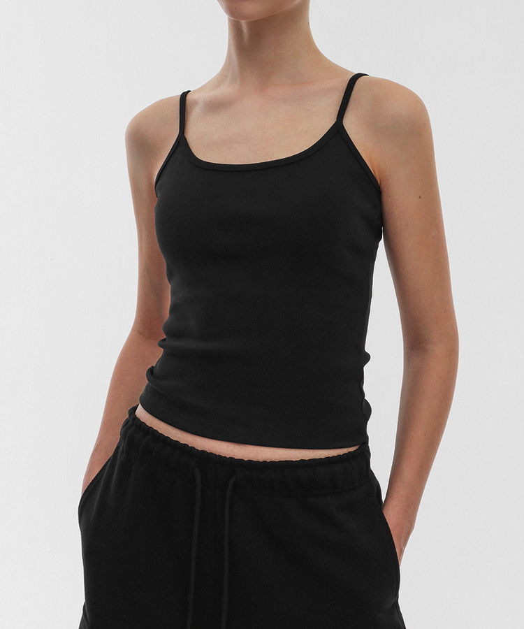 ベーシックストラップキャミソール(5color) BLACK