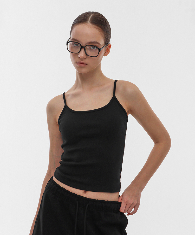 ベーシックストラップキャミソール(5color) BLACK