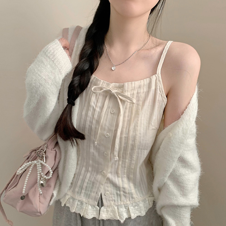 가디건 벚꽃 솔잎 긴팔 니트 가디건 봄옷 봄가디건 니트가디건 벚꽃룩 아이보리