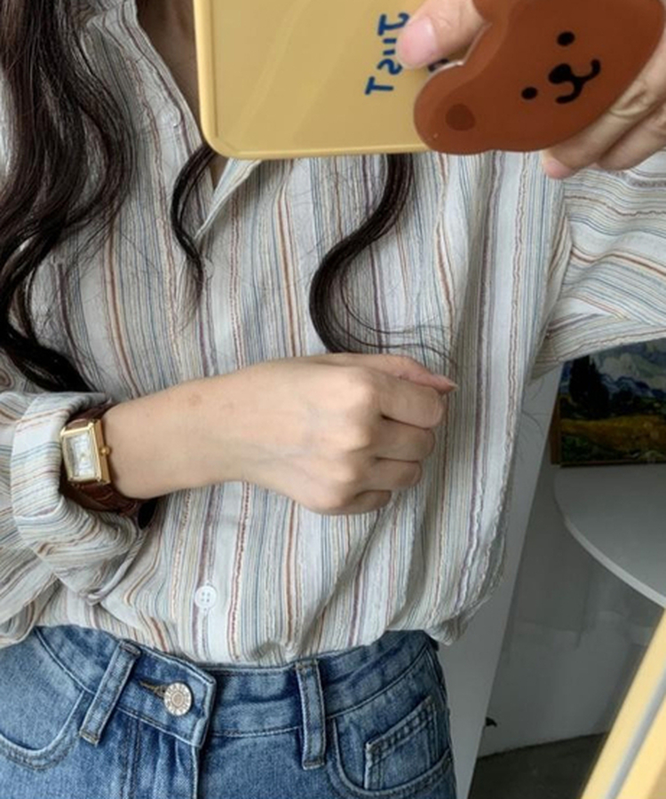 ストライプシャツ BEIGE