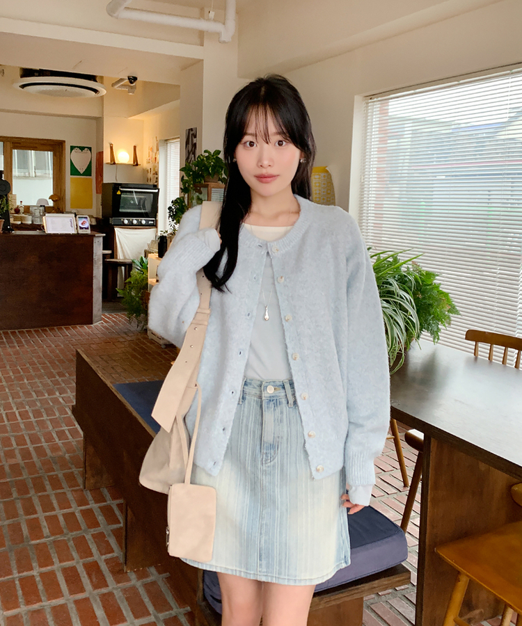 レイヤードスリットTシャツ SOFT BLUE