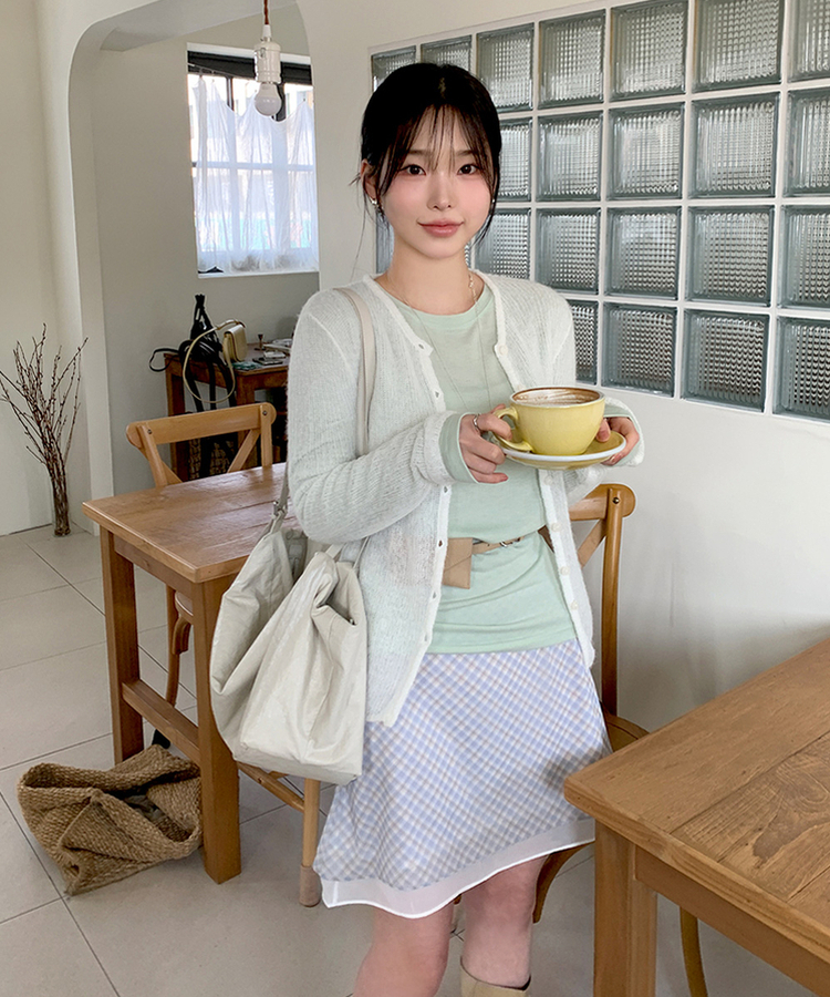 ラウンド長袖Tシャツ(8color) SOFT GREEN