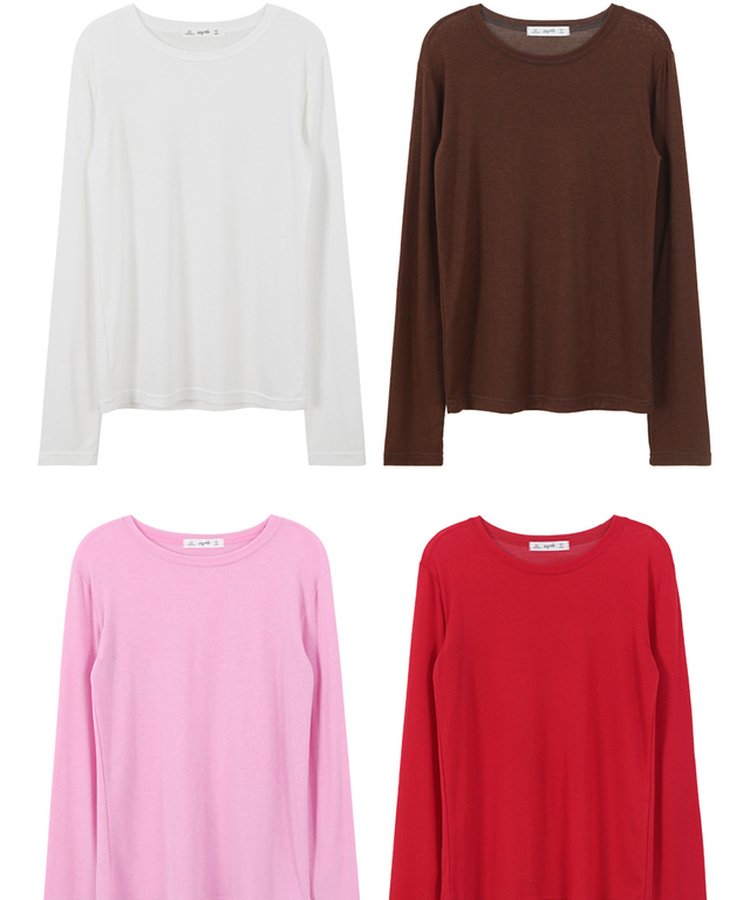 ラウンド長袖Tシャツ(8color)