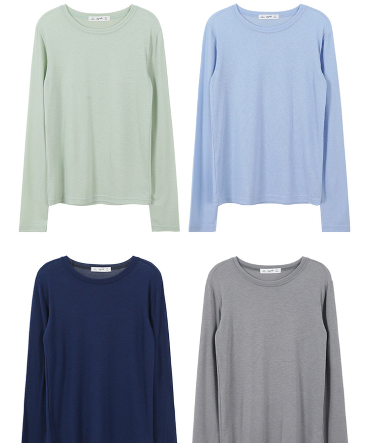ラウンド長袖Tシャツ(8color)
