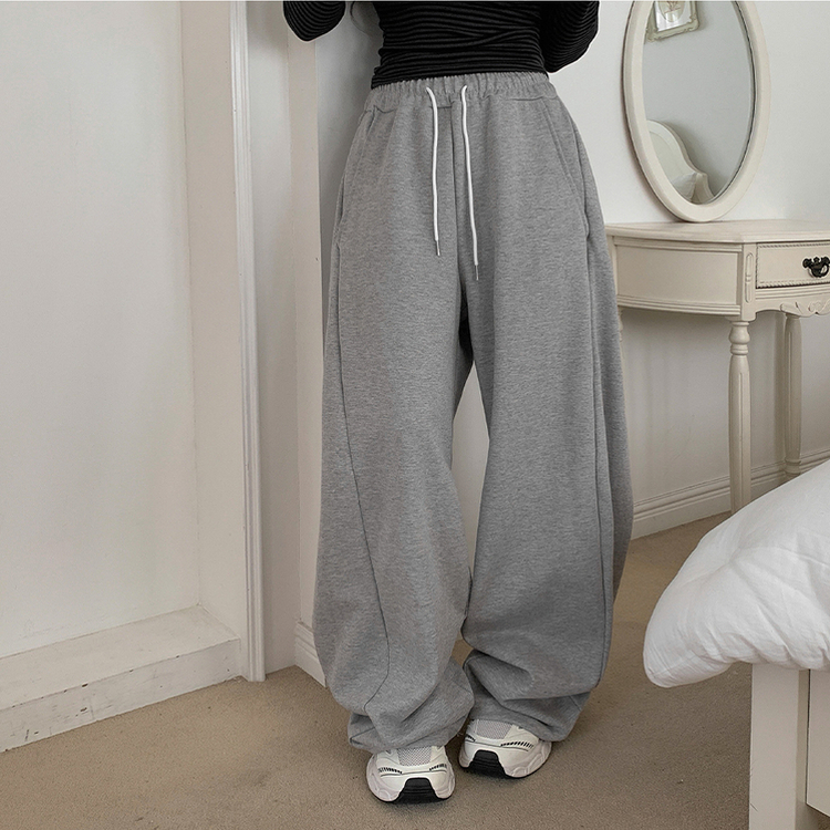 ジョガーストリングバルーンワイドパンツ GREY
