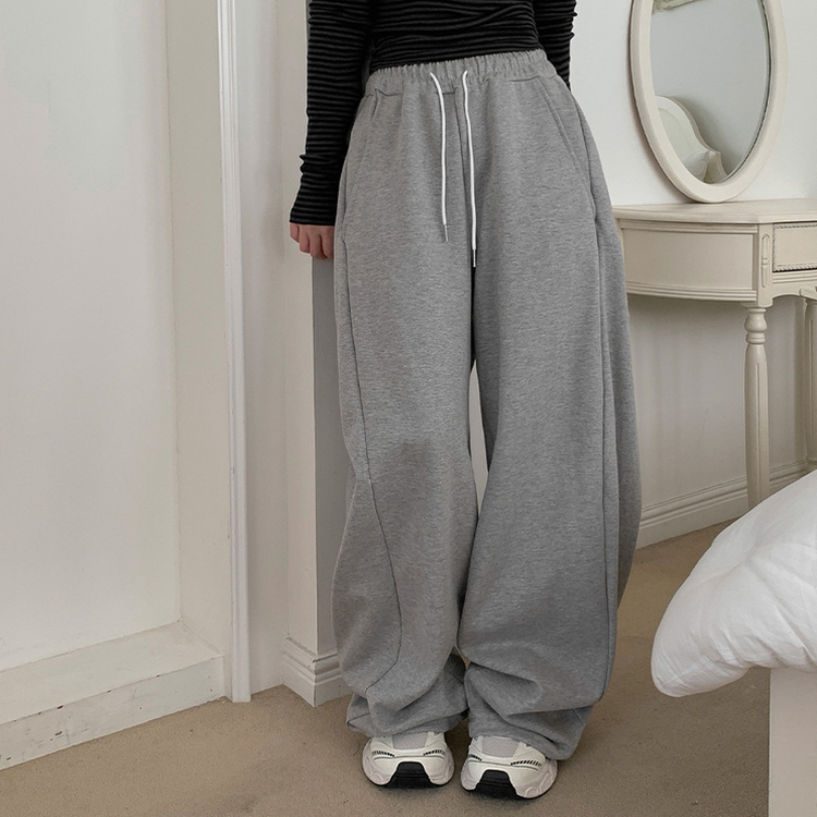 ジョガーストリングバルーンワイドパンツ GREY