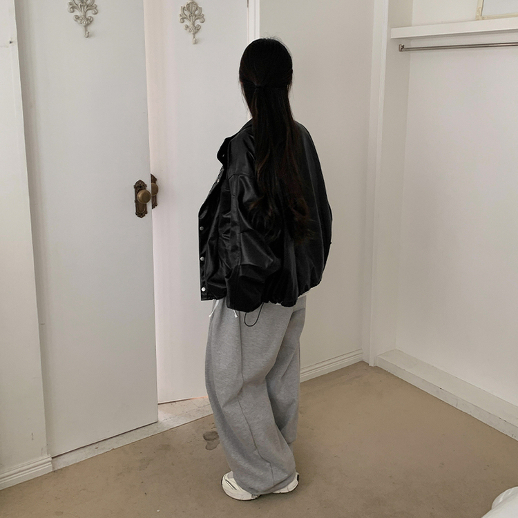 ジョガーストリングバルーンワイドパンツ GREY
