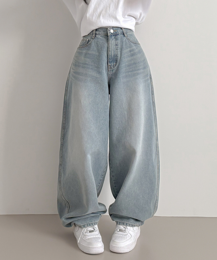 ワイドクロスデニムパンツ LIGHT DENIM