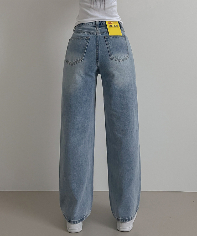 【丈別】ビンテージダメージデニムパンツ(5color) LIGHT DENIM