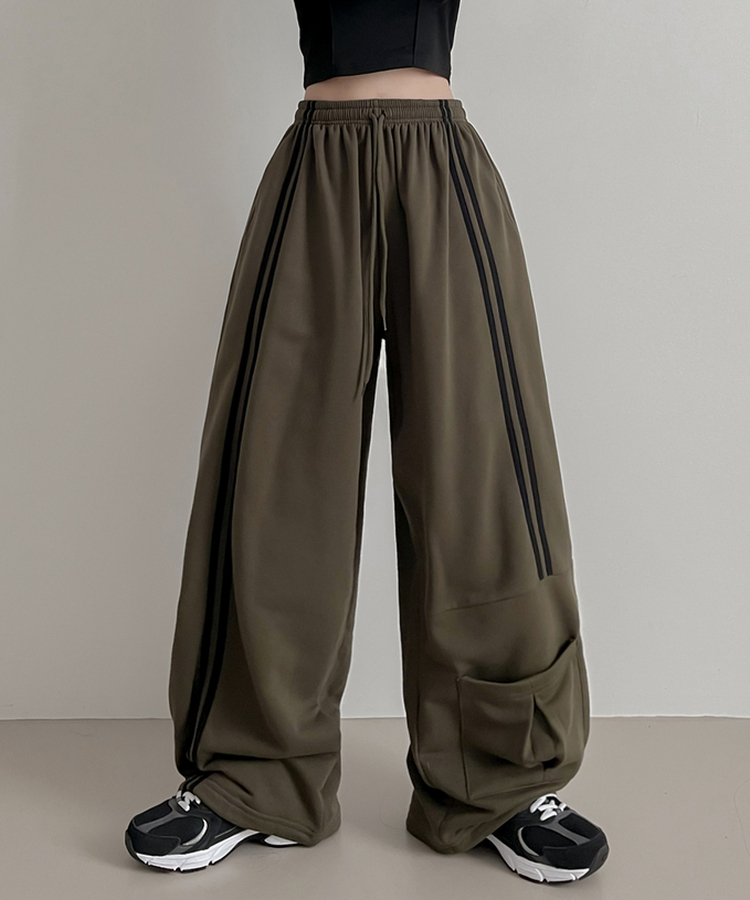 トラックラインパンツ KHAKI