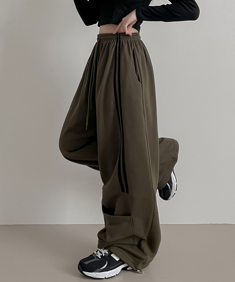 トラックラインパンツ KHAKI