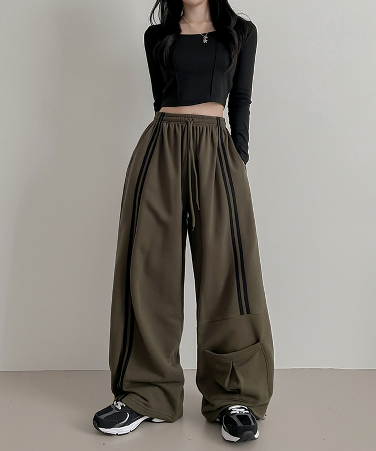 トラックラインパンツ KHAKI