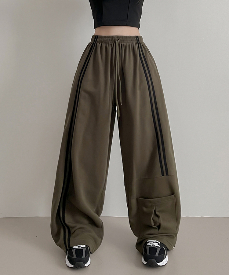 トラックラインパンツ KHAKI
