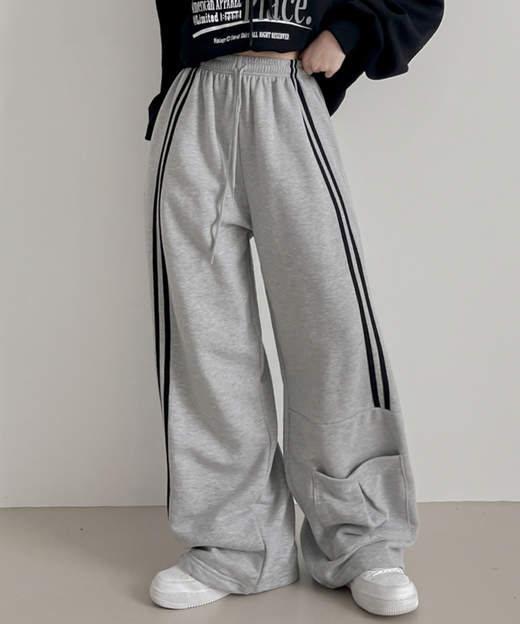 トラックラインパンツ GRAY