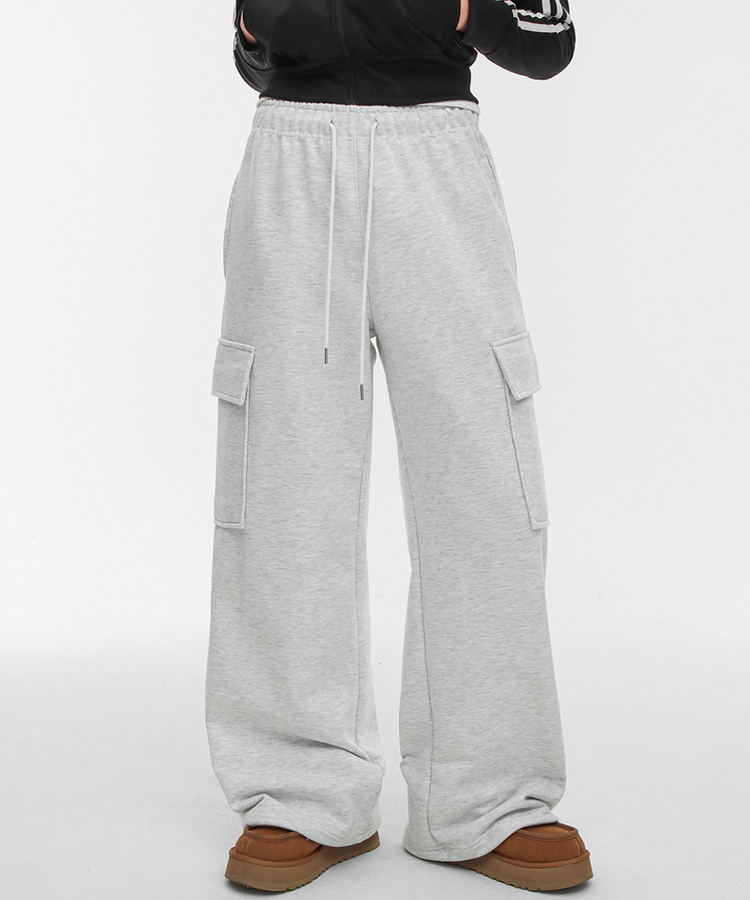 コットンカーゴバンディングパンツ MELANGE WHITE