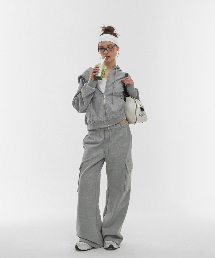 コットンカーゴバンディングパンツ MELANGE GRAY