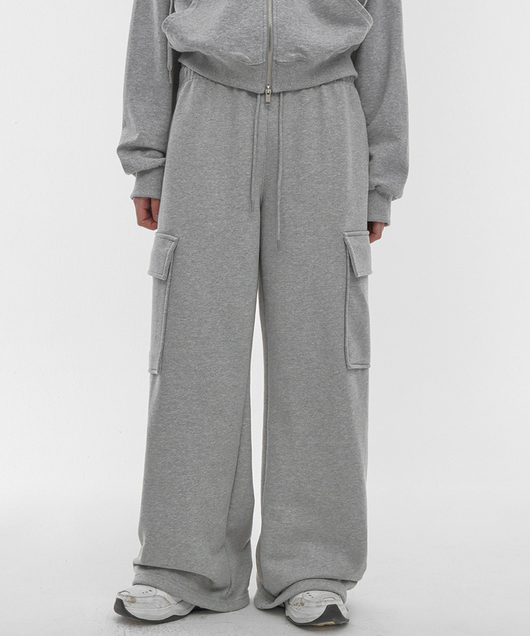 コットンカーゴバンディングパンツ MELANGE GRAY
