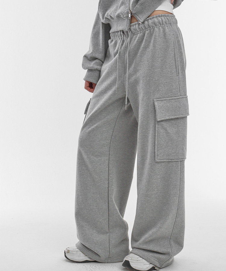 コットンカーゴバンディングパンツ MELANGE GRAY