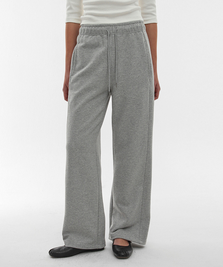 コットンスリットバンディングパンツ MELANGE GRAY