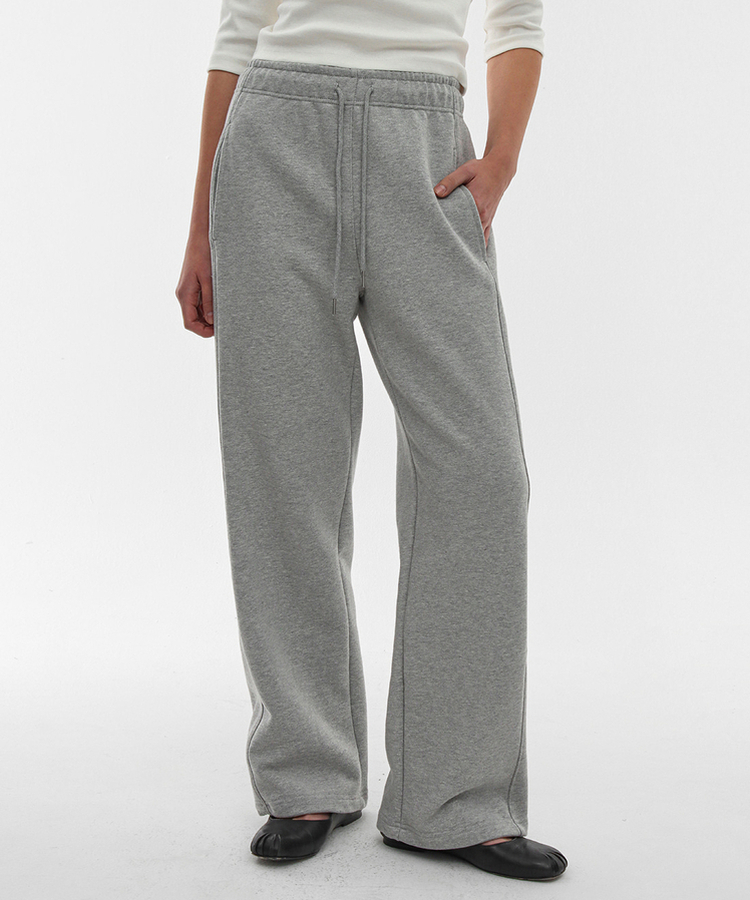 コットンスリットバンディングパンツ MELANGE GRAY