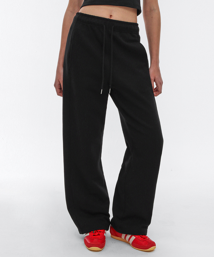 コットンスリットバンディングパンツ BLACK