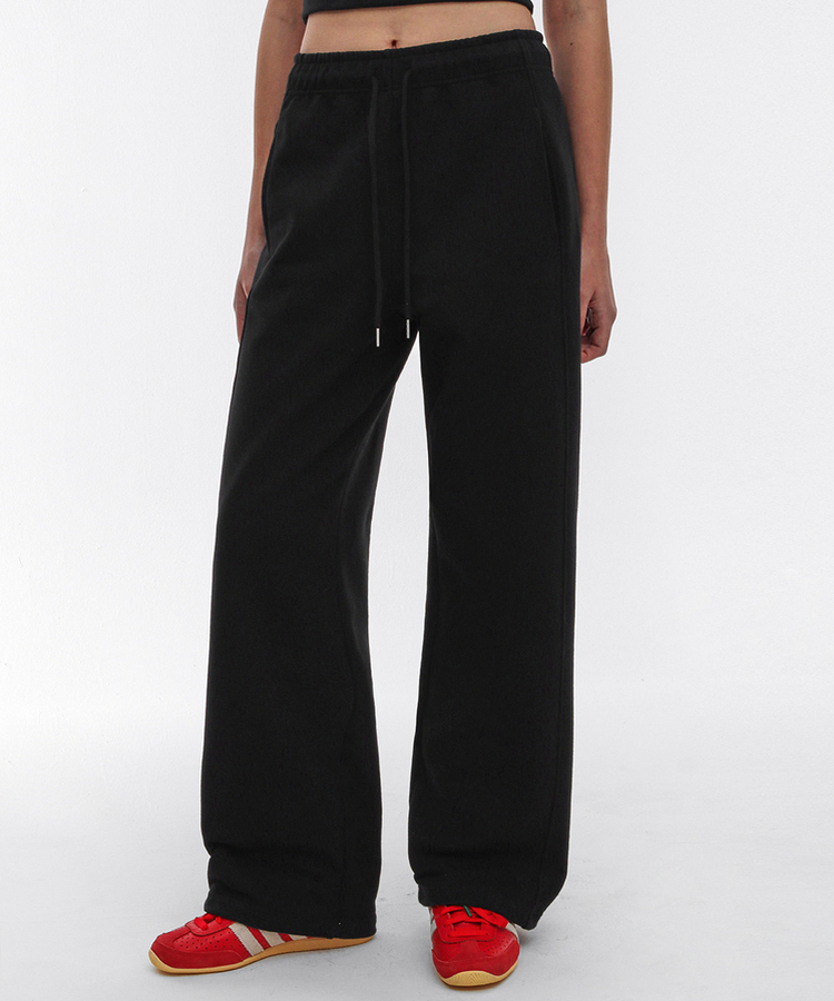コットンスリットバンディングパンツ BLACK