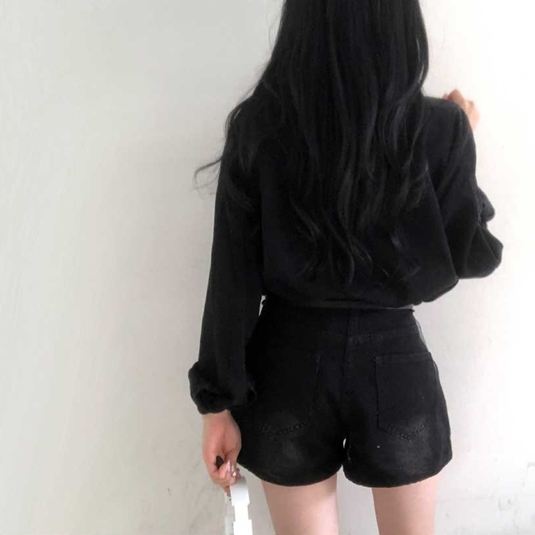 【SET】ウォッシングデニムシャツ 半ズボン BLACK DENIM