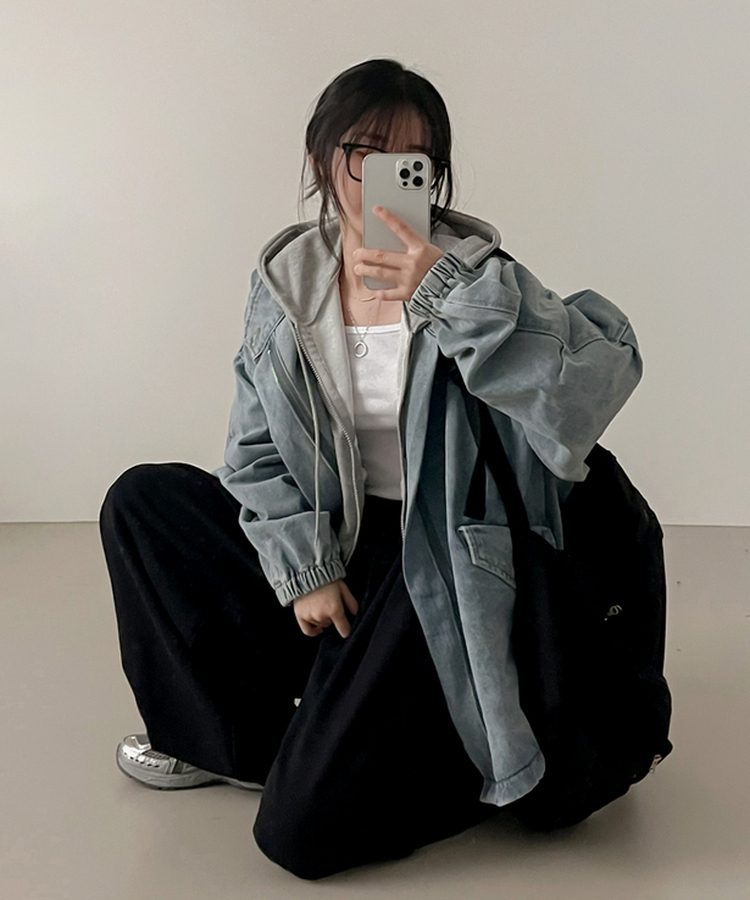 デニムウォッシングジャケット BLUE