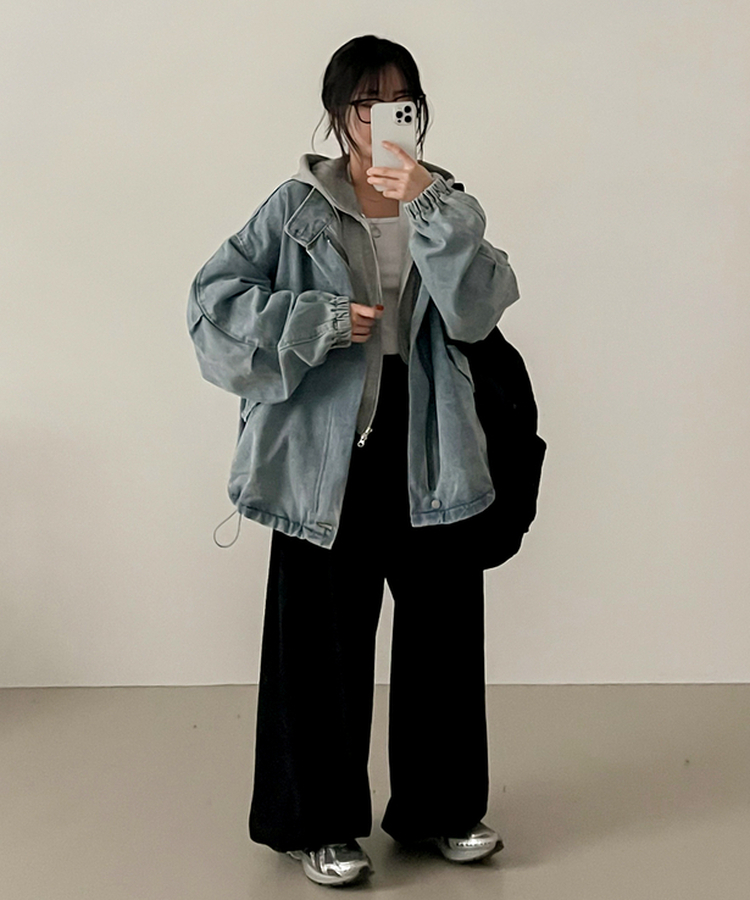 デニムウォッシングジャケット BLUE