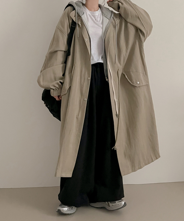 オーバーフィットロングフィールドジャケット BEIGE
